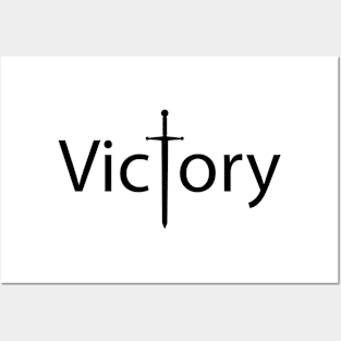 Victory artistic typography design Posters and Art